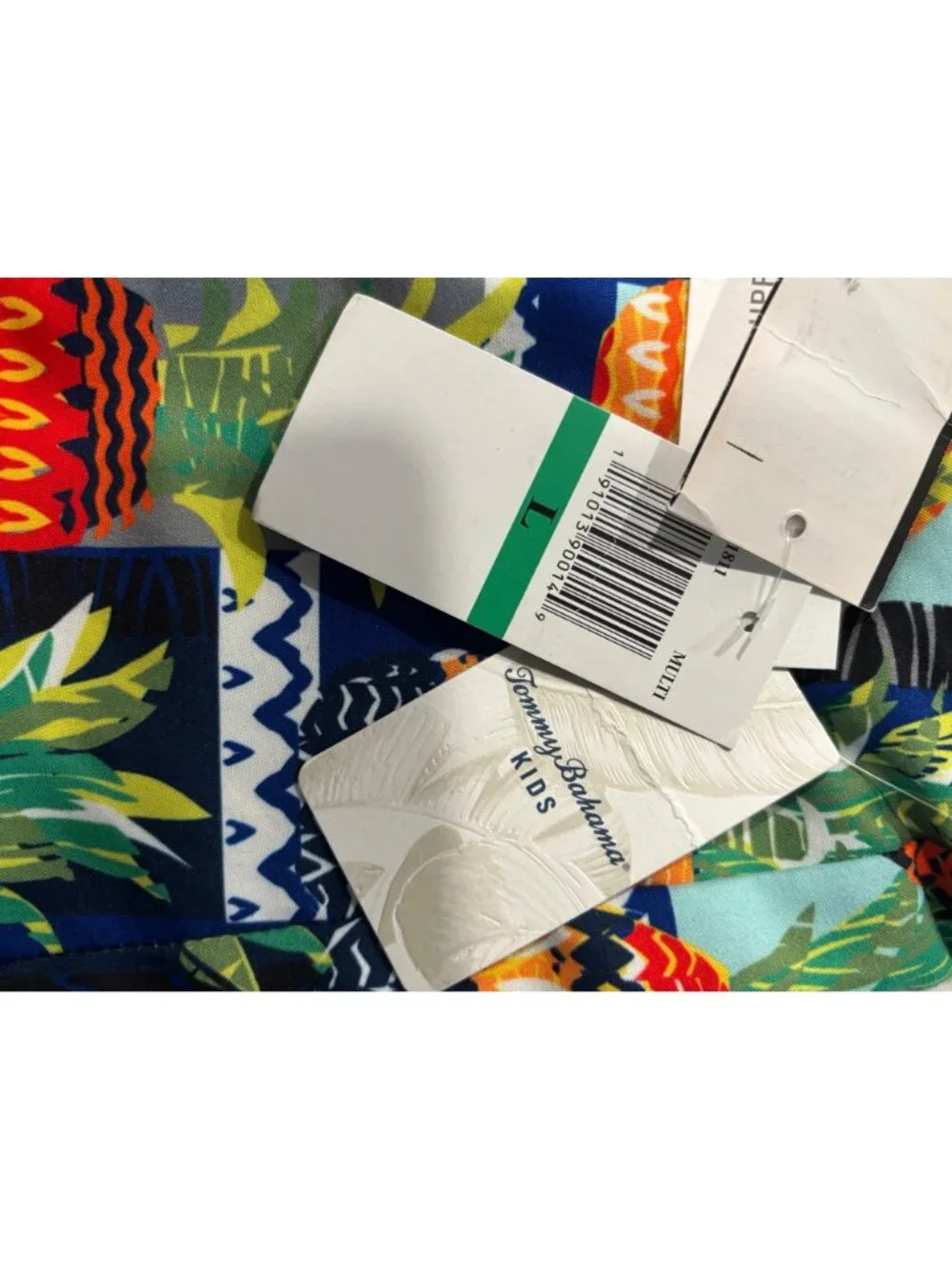 Tommy Bahama Kids Swim Trunks Pineapple Print Size Large NWT Tropical Board Shor